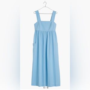Madewell cutout back empire midi dress sz 0